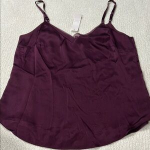 White House Black Market Purple Fitted Camisole Top